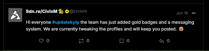 CivixM announces gold badges and messaging on Klyp